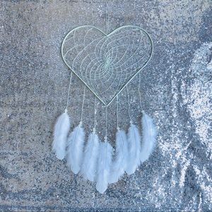 Handmade Heart Shaped Dreamcatcher 21”